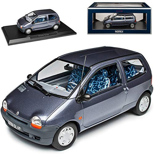 Renautl Twingo I Meteor Grau 1. Generation 1993-2007 1/18 Norev Modell Auto mit individiuellem Wunschkennzeichen