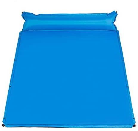 YUNHOME Picknickmatte Strandmatte Stranddecke Picknickdecke Aufblasbare Matratze Einzelnes Tragbares Zelt Im Freien Mittagspause Schlafmatte Büro Zuhause Auto,185 * 160 cm Blau DREI