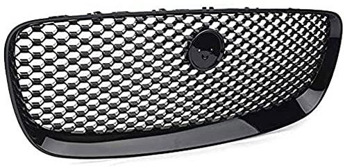 HARLUSDT Car Front Radiator Grille for Jaguar F-Pace 2016-2019, Black Plastic SUV Direct Replacement Honeycomb Mesh Air Intake Grill