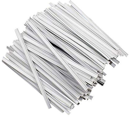FARUTA 50 Stück Nasenbrückenstreifen umwickelte Metallstreifen Drahtgurte Nasenversteller Nasenbügel für DIY handgefertigte Handwerk Herstellung Nasenbrückenclip (Farbe: Weiß)