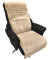 Sesselschoner Lammfell Premium Sesselauflage Relax, Sesselschutz - Breite 50 cm (Beige, Länge 160 cm)