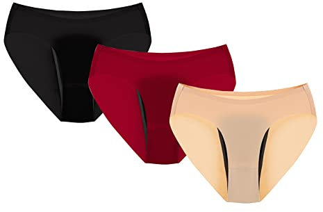 Damen Perioden Unterwäsche,Perioden Unterwäsche Waschbar - Baumwolle - Menstruation - Mädchen Damen - Menstruationsunterwäsche Starke Blutung - Periodenslips - Absorbierend XS/3XL periodenslip