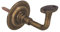 MS Beschläge Handlaufstütze massiv Messing Handlaufhalter flacher gerader Sattel Handlaufträger Handlaufauflage Ø 70mm Grundplatte Geländerstütze (Messing brüniert)