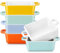 LOVECASA Juego de 6 cuencos de 250 ml | Platos de porcelana para Crema Brûlée | Moldes de Soufflé para Muffin & Cake | Resistente al horno | 10 x 10 x 3,8 cm | Multicolor
