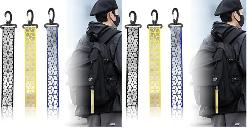 NHPY 3 Stück reflektierende Anhänger, Reflektorband, Reflektoren für Schulranzen, Rucksack, Laufen, reflektierender Schlüsselanhänger für Schulranzen, Rucksäcke, Joggen