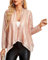 Damen Funkelnde Pailletten Bolero Festliche Lockere Kurze Strickjacke Elegant Formal Cardigan für Abendkleid Roségold S