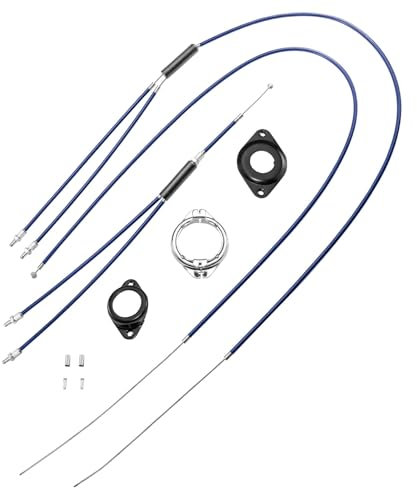 TSTRAUM BMX Fahrrad Gyro Bremskabel vorne + hinten (oben + unten) Spinner Rotorkabel Rotor Set Kit (Blau)