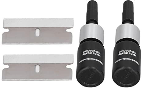 Windschutzscheiben-Reparatur-Set, 2-teilig, Windschutzscheiben-Riss-Reparatur-Set, Nano-Glas-Reparaturflüssigkeit, Glas-Korrektor-Set, Riss-Reparatur für Auto