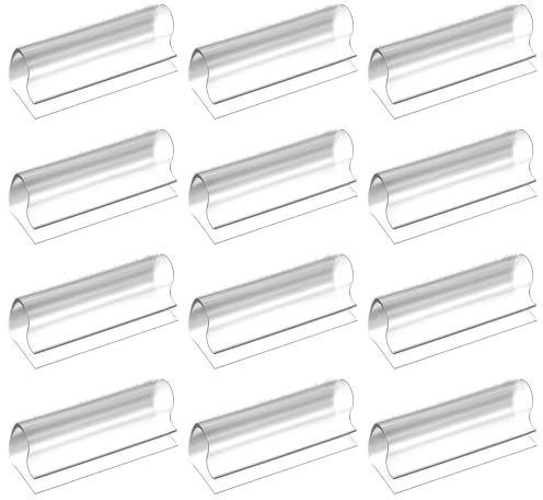 Tyqour 12 Stück Kunststoff Tischdeckenklammern Acryl Tischdecken Klammern für Dicke Tische Durchsichtige Tischdecke Tischtuchklammern Plastik Tablecloth Clips für Weihnachten Hochzeit Picknick