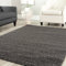 Shaggy Teppich Farbe Hochflor Langflor Teppiche Modern Uni Farben, Farbe:Anthrazit, Maße:150 cm Quadrat