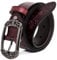 AmyKer Gürtel Damen Vintage ledergürtel Rot Gelb Braun Schwarz Jeansgürtel Geschenkbox Breite 3,3 cm Ak011,Braun,110 cm