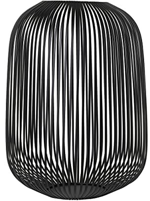 Blomus Laterne Lito | Black | Größe L | 33L x 33B x 45H cm | Kerzenhalter Schwarz | Windlicht aus Edelstahl | Laterne Deko | Indoor Windlicht Groß