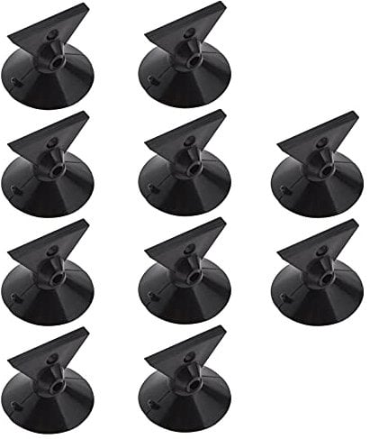 The Lord of the Tools 10pcs Black Bulb Removal Tool Suction Cup Bulb Replacing Light Bulb Changer Strong Suction for LED Halogen GU10 MR16 PVC 30mm