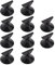 The Lord of the Tools Lot de 10 outils de retrait d'ampoule noire à ventouse pour remplacement d'ampoule LED halogène GU10 MR16 PVC 30 mm