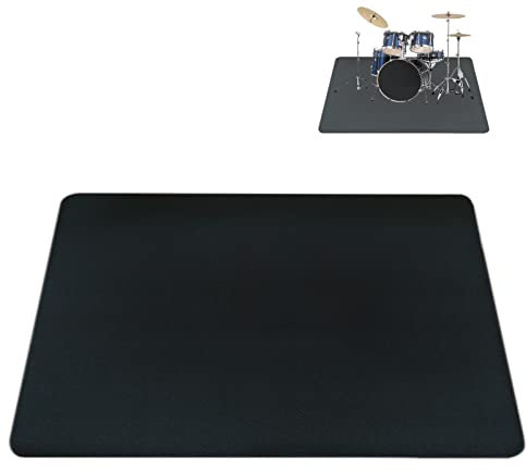 PPGE Schlagzeugteppich Schallschutz Teppich Schlagzeug Schlagzeug rutschfeste Matte Trommel Teppiche Schalldämmung Klavier Matte Drum Teppich Schallschutzmatte Boden (Size:200×160 cm,Color:Schwarz)