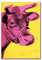 Andy Warhol Animal Art Leinwand Gemälde Minimalistische Bunte Kuh Poster und Drucke Wandkunst für Wohnzimmer Wanddekoration 50x70cm (20x28in) Rahmenlos