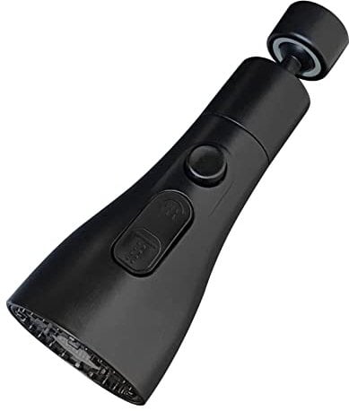 360° Rotatable Spout Kitchen Sink Tap Spray Head with 3 Modes Kitchen Faucet Spray Head Sprayer Attachment Replacement Tap Head Aerator, Black