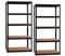 Stagecaptain 2X Set Heavyrack Lagerregal - 5 variabel montierbare Böden - Pulverbeschichtetes Metall - auch als Werkbank umbaubar - Tragkraft pro Boden: 175 kg - Tragkraft gesamt 875 kg - Schwarz
