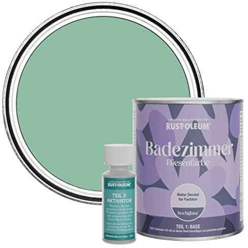 Rust-Oleum Green Water-Resistant Bathroom Tile Paint in Gloss Finish - Wanderlust 750ml