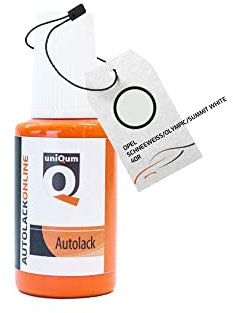 uniQum Autolack Lackstift fürs Auto für OPEL SCHNEEWEISS/Olympic/Summit White 40R Autolack Reparatur 30 ml