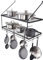 VEVOR Rangement Poêles et Casseroles Mural 2 Niveaux Porte-Casseroles 76,2 cm avec 12 Crochets en S Support à Casseroles Charge 24,94 kg Organisateur de Poêle Sauteuse Ustensiles de Cuisine Restaurant