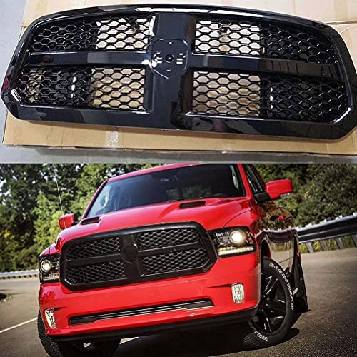 IUSOT Kühlergrille für Dodge Ram 1500 2014-2018, Schwarz, Acrylnitril-Butadien-Styrol, LKW, direct replacement