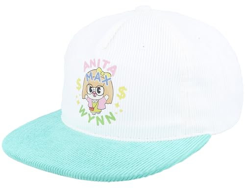 Hatstore Anita Max Wynn Cord White/Teal 5-Panel Snapback Cap - Grösse: One Size - (55-60 cm)