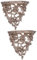 WATIIFUFU 2st Hohl Geschnitztes Wandregal Viktorianische Wanddekoration Beistelltisch Schallplattenhalter Blumentopfständer Halter Für Wanddekoration Lagerregal Kamera Korb Draht Golden Harz
