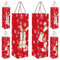 MORAINJAY 12 Pcs Sacs Cadeaux pour Bouteilles de Noël, Sacs en Papier Kraft pour Vin, Champagne, Spiritueux avec Poignées, Emballage Cadeau de Noël, Sacs Cadeaux pour Fêtes