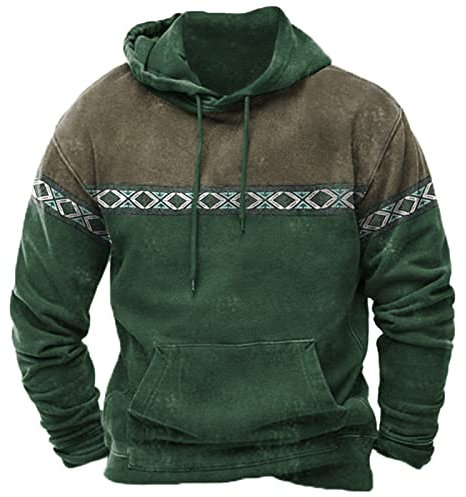 Abiti per uomo autunno inverno manica lunga vintage felpe con cappuccio abiti felpa uomo 2024, Z-236 Verde Lime, L