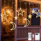 23GUANYI Guirlande lumineuse Ramadan, Decoration Ramadan 3.5M Rideau Guirlande Lumineuse Intérieur USB 12 LEDs Guirlande Ramadan Mubarak avec Télécommande pour Balcon Intérieur Extérieur Party Deko
