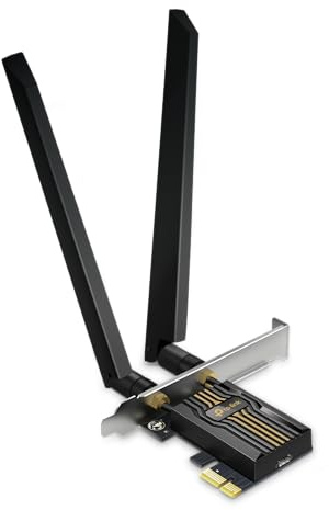 TP-Link WiFi 7 BE9300 PCIe WiFi Card Archer TBE552E| Tri-Band Network Card for Desktop PC| Bluetooth 5.4 | High-Gain Antenna | MLO, WPA3| Supports AMD/Intel Motherboard| Not Compatible w/Windows 10