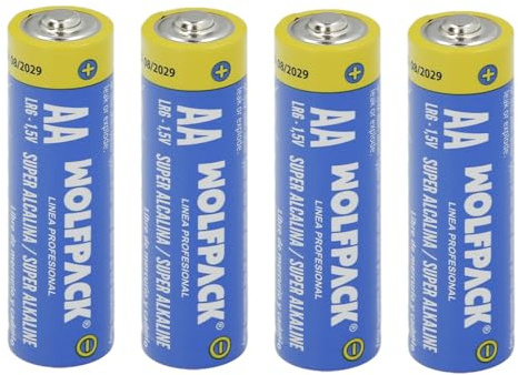 WOLFPACK LINEA PROFESIONAL Pile alcaline AA LR-6 Blister 4 pièces