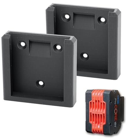 Lot de 2 Supports de batterie pour Bosch 18V - Support mural à verouillage, fixation pour batteries ProCore et GBA Pro Bleu