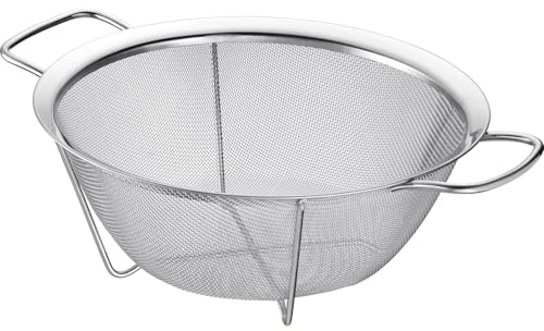 Westmark Tamis sur pied – Tamis en acier inoxydable à mailles fines avec base stable et poignées pour une manipulation facile, large bord, compatible lave-vaisselle – ø 22 cm