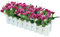 Flikool Carnations Fleurs Artificielles avec Clôture Truqué Plantes Artificielles in Pot Simulation Potted Bonsai Faux Floral Artificiels Balcon Maison Ornements de Décoration - Violet