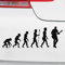 Motoking Autoaufkleber - Lustige Sprüche & Motive für Ihr Auto - Evolution Gitarrist - 25 x 8,9 cm - Schwarz Seidenmatt