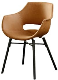 KAWOLA Stuhl ZAJA Square Esszimmerstuhl Microfaser Cognac