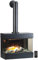 Carlo Milano Elektrokamin mit Rohr: Nostalgie-Elektro-Wandkamin mit 3D-Flammeneffekt, 2.000 Watt, 60 cm (Elektrokamin mit Ofenrohr, Elektrischer Kamin, Kaminofen echter Flamme)