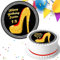 HAPPY BIRTHDAY SPARKLE SHOE PERSONALISED 7.5 INCH EDIBLE ICING CAKE TOPPER DECORATION C155