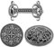 3x Wikinger Brosche Schmuck keltische Knoten Gewandnadel Mittelalter Anstecknadel Dekorative für Mantel, Schal