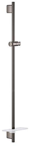 GROHE Rainshower SmartActive Barre de douche 90 cm avec supports muraux en métal, 12 x 7,8 x 90 cm, couleur graphite brillant (référence : 26603A00)
