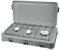 Tragbares Gaskochfeld, 3 Kochfelder, 3000 W, Silber, 3 Butan/Propan, Edelstahldeckel