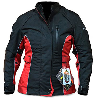 WinNet Giacca da Moto Princess da Donna con Protezioni Omologate C.E. ed Imbottitura Removibile (M)