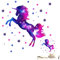 BULULUSHOP Einhorn Pferde Wanddeko Schön Einhorn Wandaufkleber Selbstklebend Einhorn Wand Aufkleber Wasserdicht Einhorn Wandsticker Wandsticker PVC Einhorn Einhorn Mädchen Wandaufkleber Für Deko