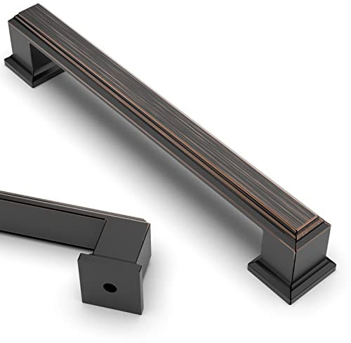 Asidrama 10 Stück 128 mm Ölgeriebene Bronze Küchenschrankgriffe Schrankgriffe Türgriffe Möbelgriffe Küchenschrank Hardware für Schrank Schubladen Griffe Kommode Züge Türbeschlag