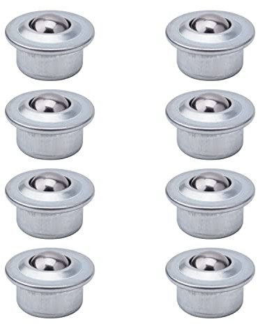 Kugelrollen 8 Stücke Möbelrollen Klein Kugelrollenlager Rollen Lager Universal Kugellager Rollen Lagerübertragung Lager (20mm Höhe)