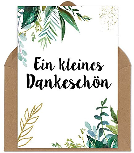 OWLBOOK Grußkarte - Ein kleines Dankeschön - Karte Postkarte Geschenkkarte mit Briefumschlag Geschenke Geschenkideen zu Weihnachten Geburtstag Ostern Danke sagen Geschenke