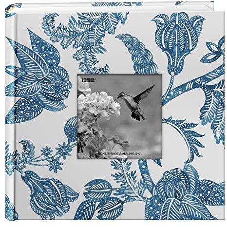 Pioneer Photo Albums Designer-Fotoalbum mit Blumenmuster, Indigo