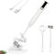 TonJin Double Whisk Milk Frother Handheld USB-C Rechargeable Electric Drink Mixer White,3 Speeds Adjustable Coffee Foamer Drink Whisk for Lattes, Matcha, Hot Chocolate, Egg, Matcha